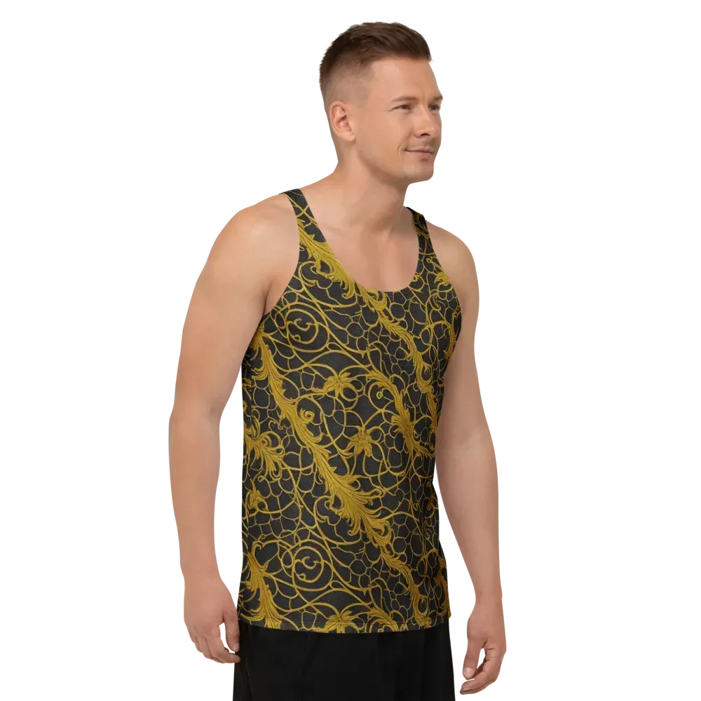 Gilded Acanthus on Men's Tank Top — Right Front