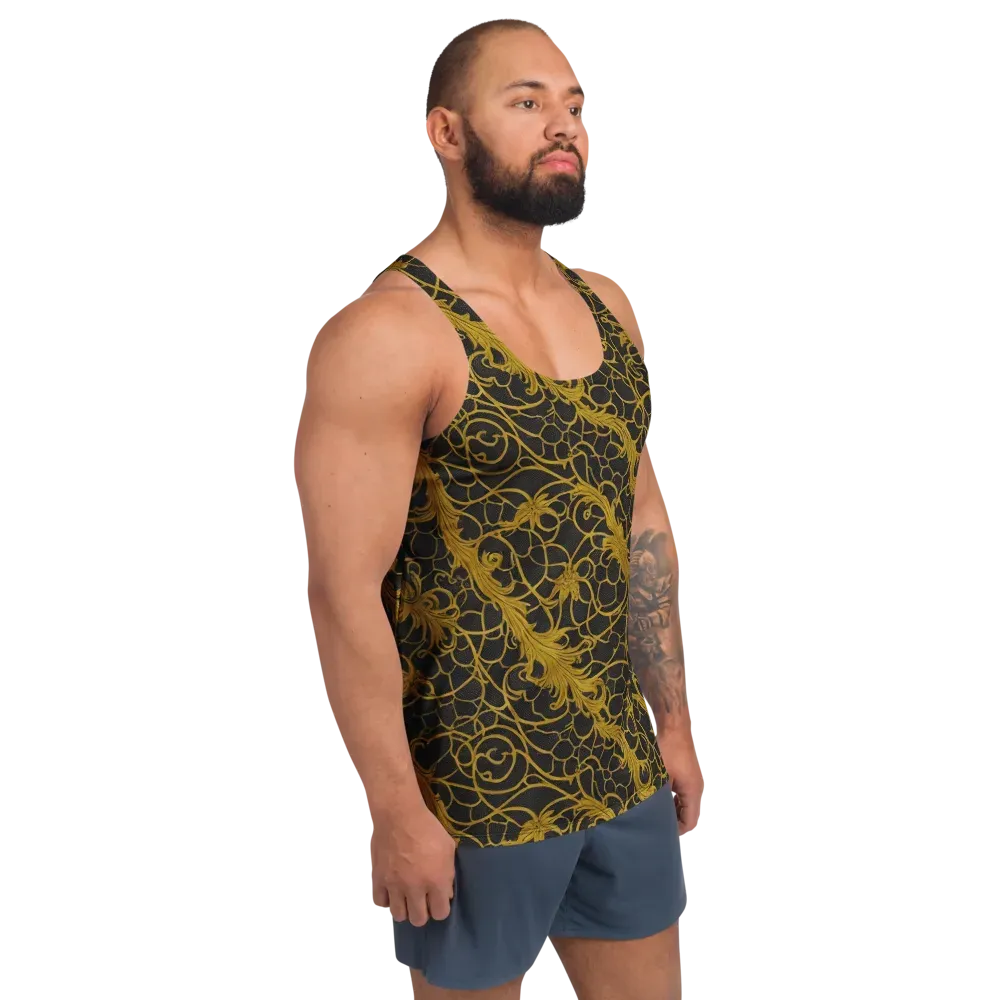 Gilded Acanthus on Men's Tank Top — Right Front