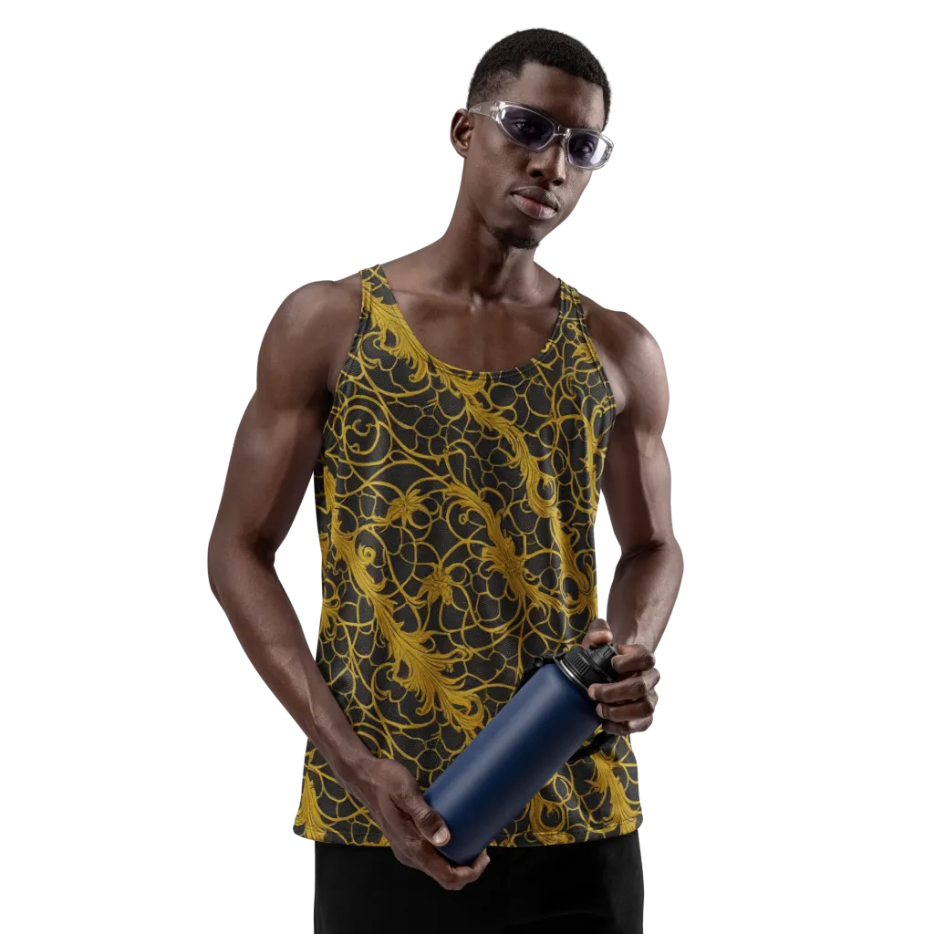 Gilded Acanthus on Men's Tank Top — Front