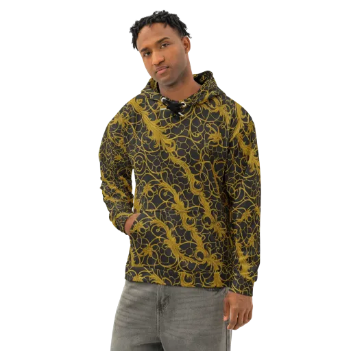 Gilded Acanthus on a Cotton Hoodie