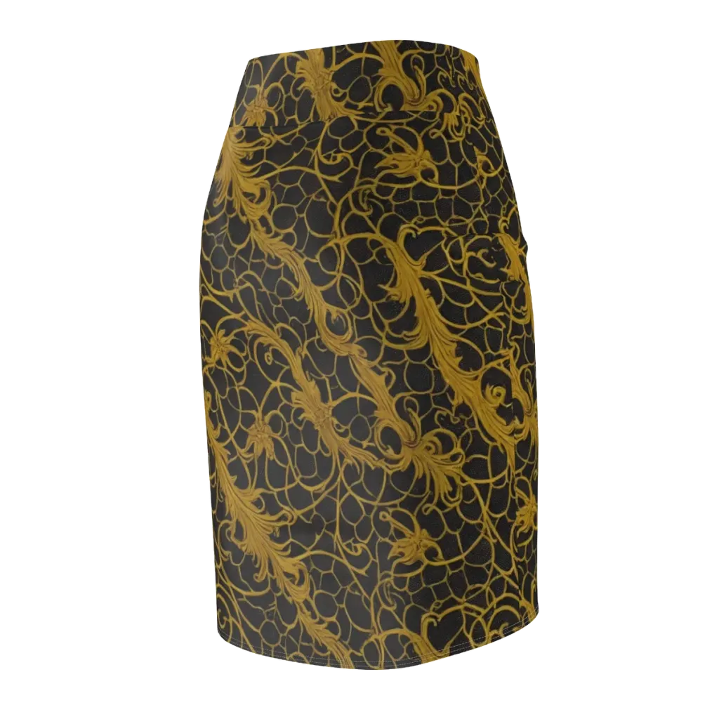 Gilded Acanthus on Pencil Skirt — Back Side