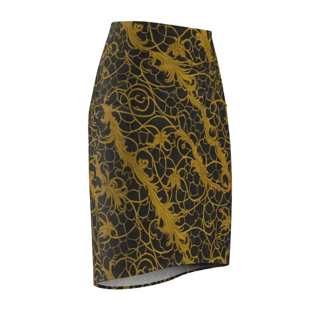 Gilded Acanthus on Pencil Skirt — Front Side