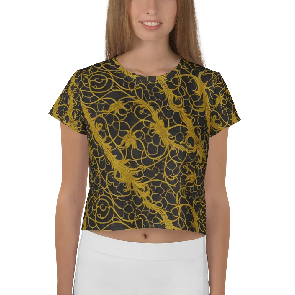 Gilded Acanthus on Crop Tee — Front