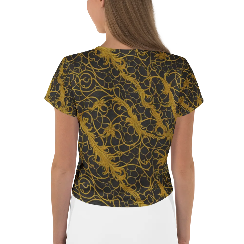 Gilded Acanthus on Crop Tee — Back