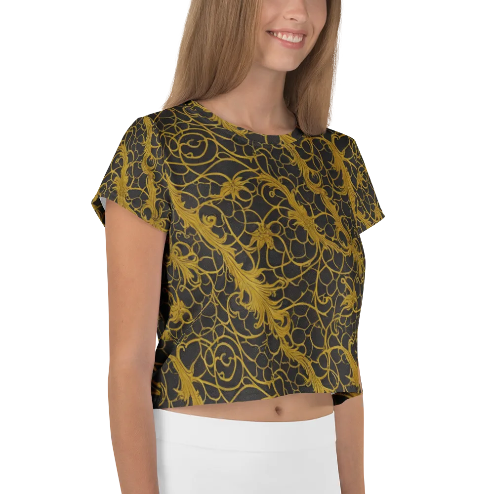 Gilded Acanthus on Crop Tee — Right
