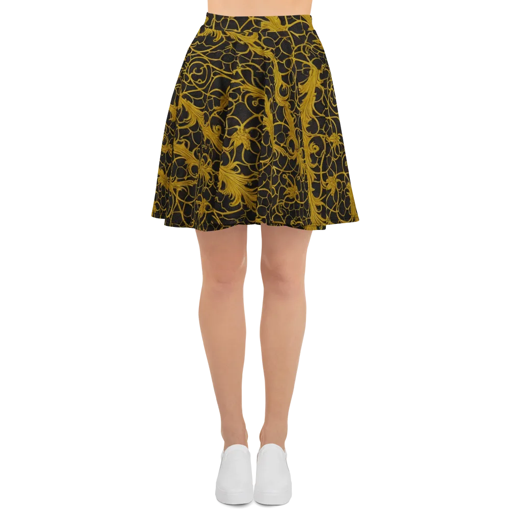 Gilded Acanthus on Skater Skirt — Front