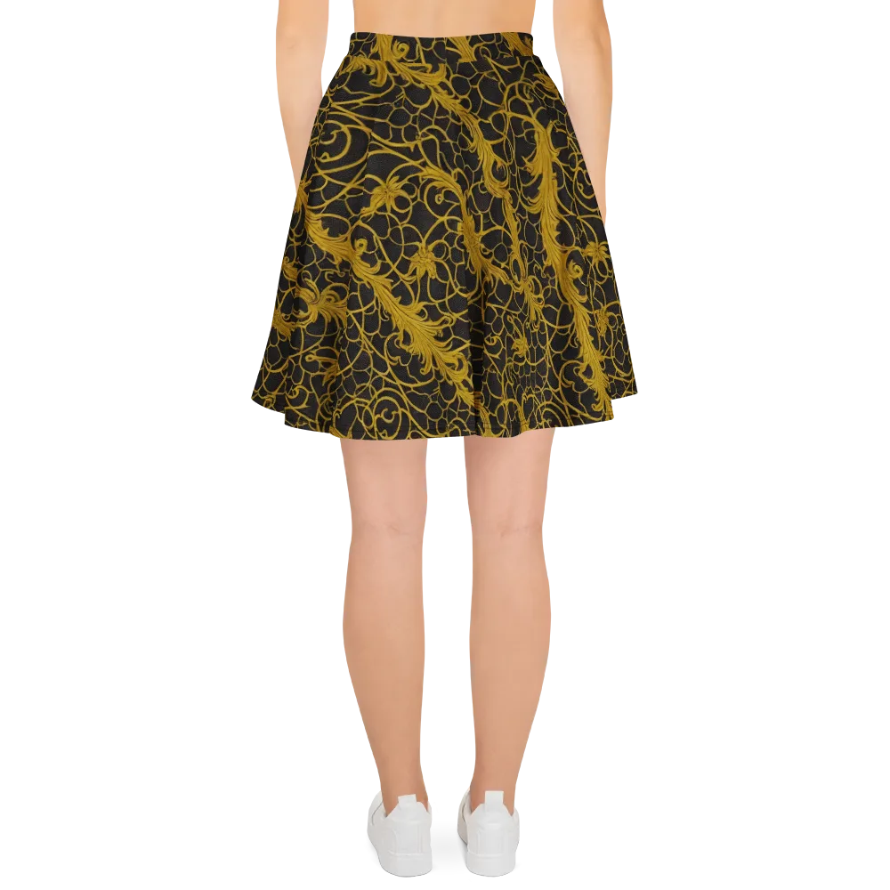 Gilded Acanthus on Skater Skirt — Back