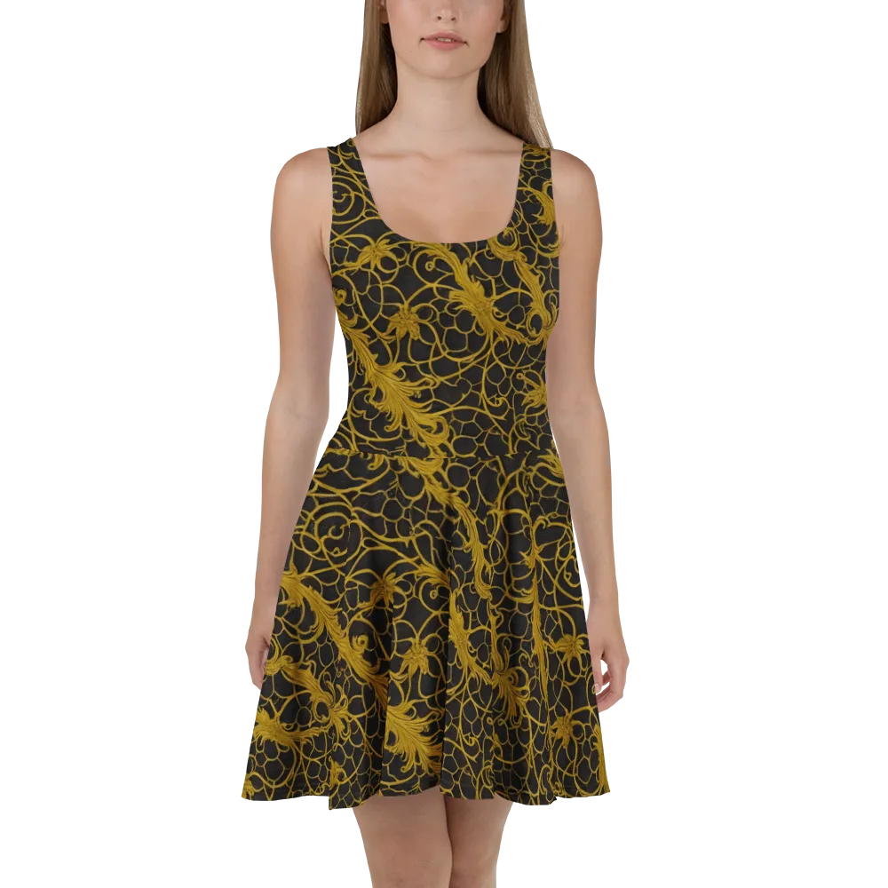 Gilded Acanthus on Skater Dress — Front