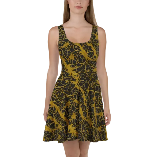 Gilded Acanthus on a Skater Dress