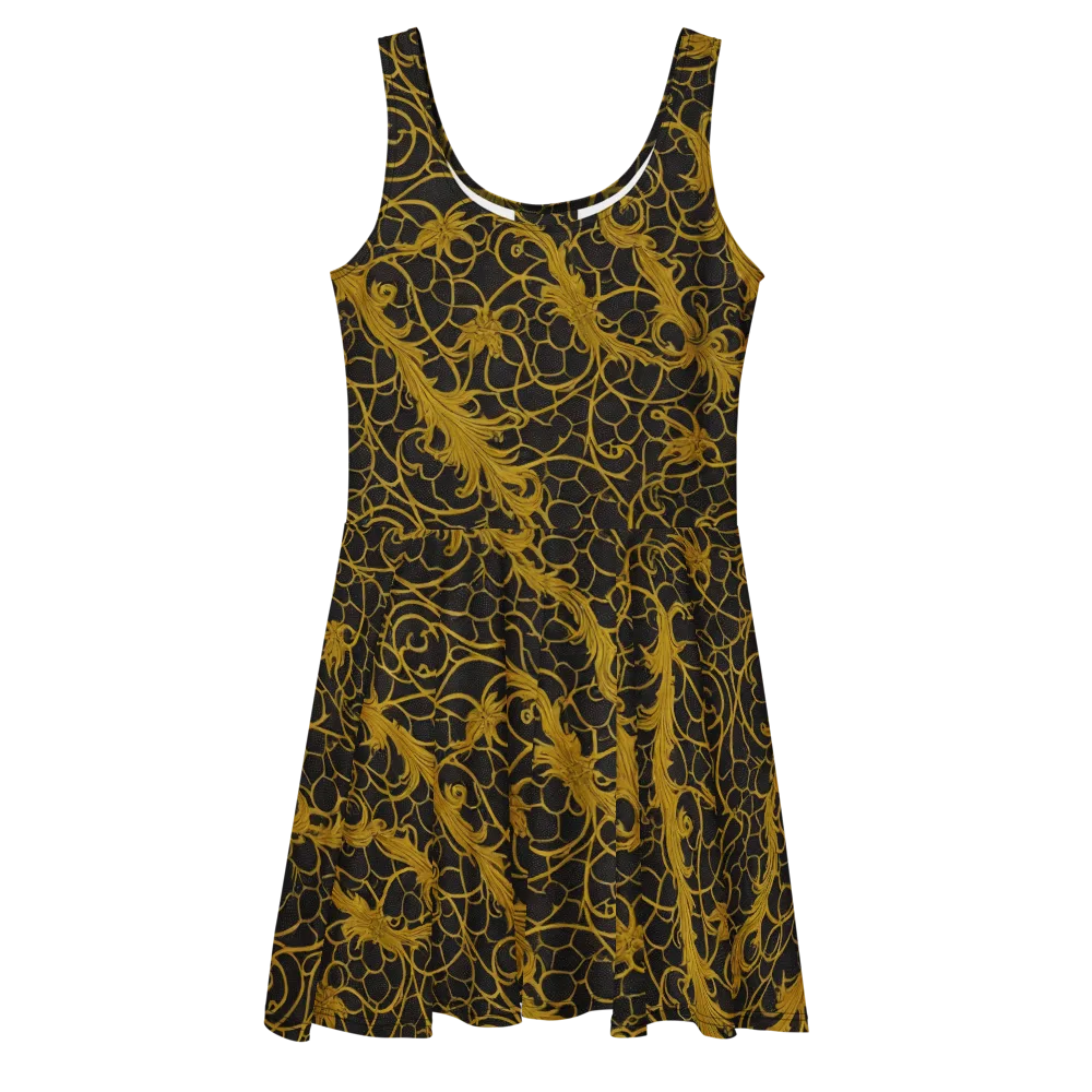 Gilded Acanthus on Skater Dress — Front