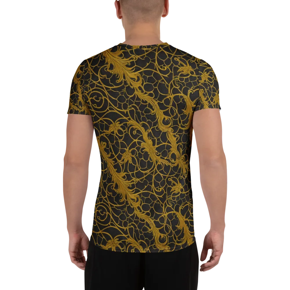 Gilded Acanthus on Men's Athletic T-Shirt — Back