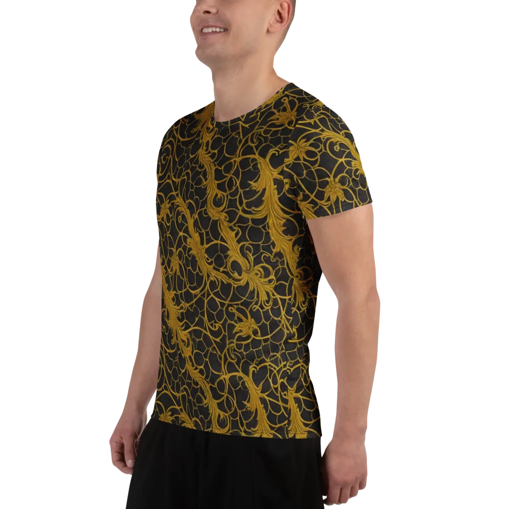 Gilded Acanthus on Men's Athletic T-Shirt — Left