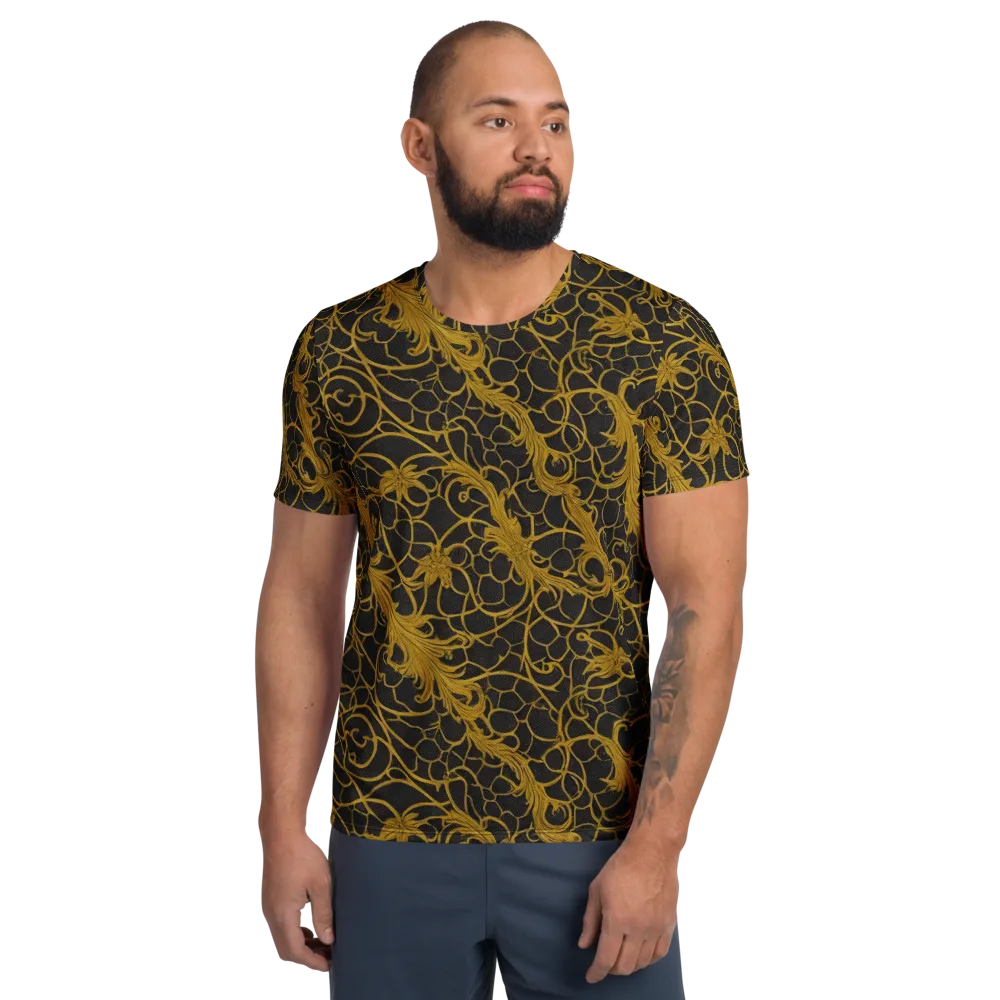 Gilded Acanthus on Men's Athletic T-Shirt — Front