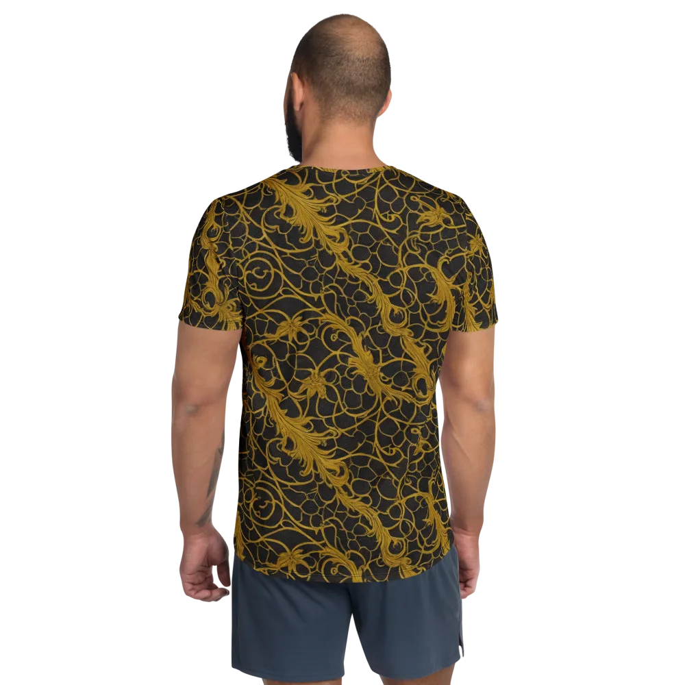 Gilded Acanthus on Men's Athletic T-Shirt — Back