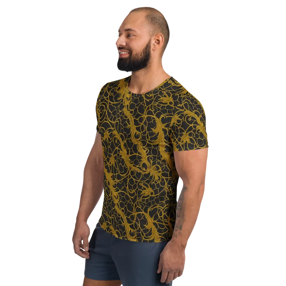 Gilded Acanthus on Men's Athletic T-Shirt — Left