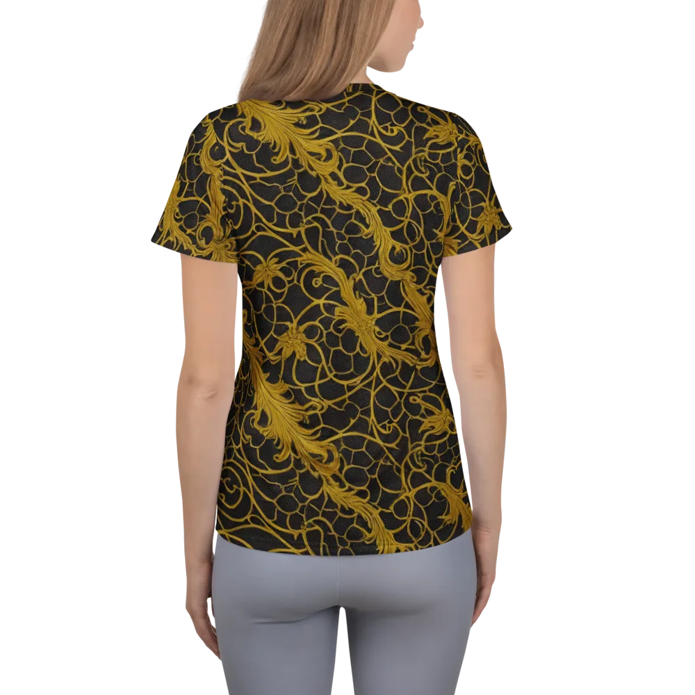 Gilded Acanthus on Women's Athletic T-Shirt — Back