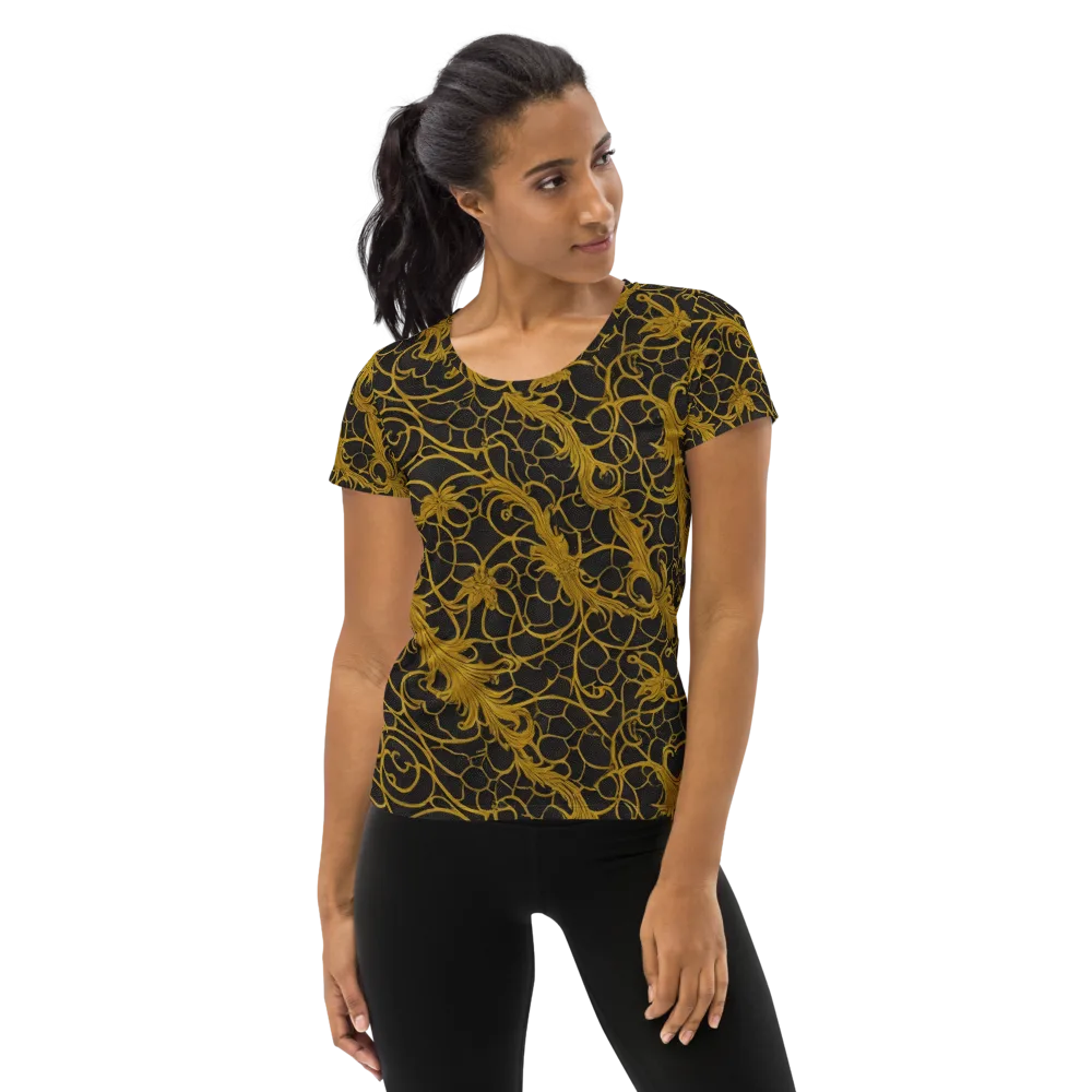 Gilded Acanthus on Women's Athletic T-Shirt — Front