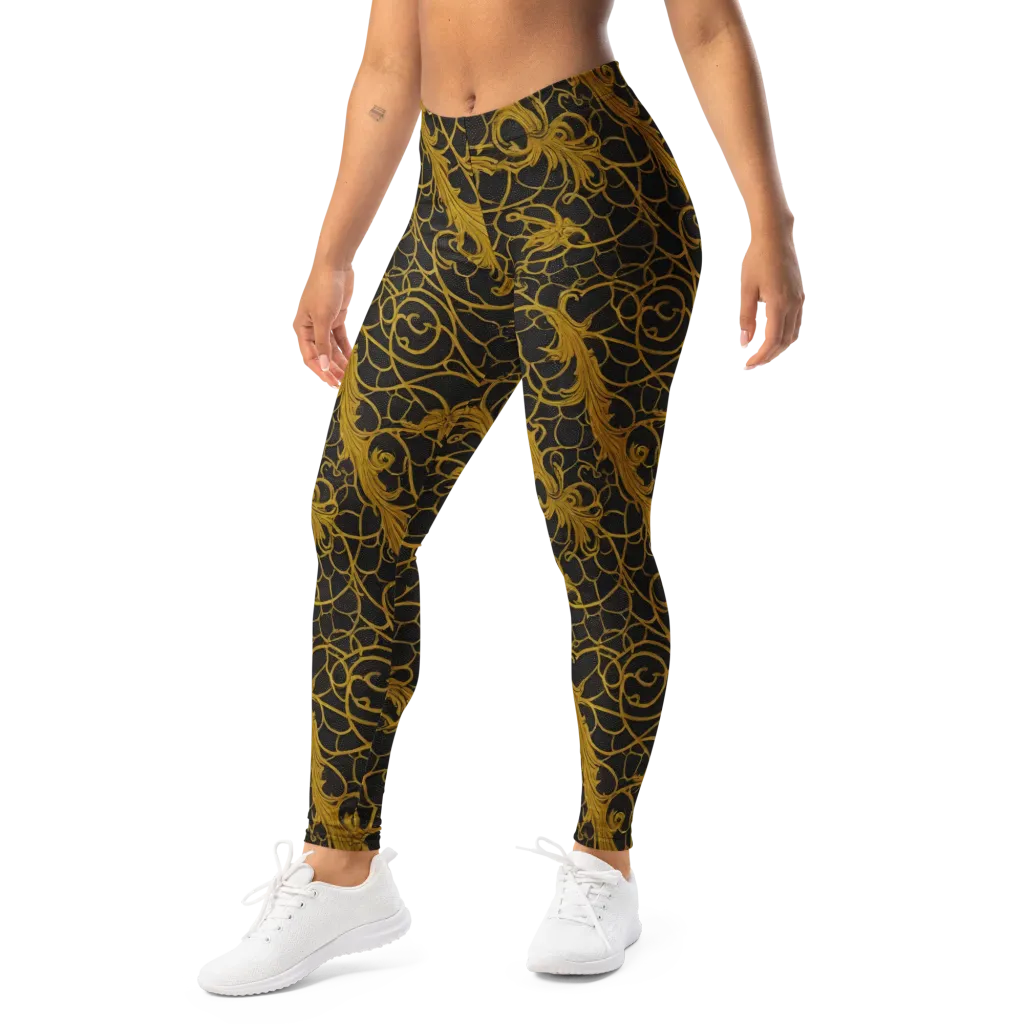 Gilded Acanthus on Leggings — Left Front