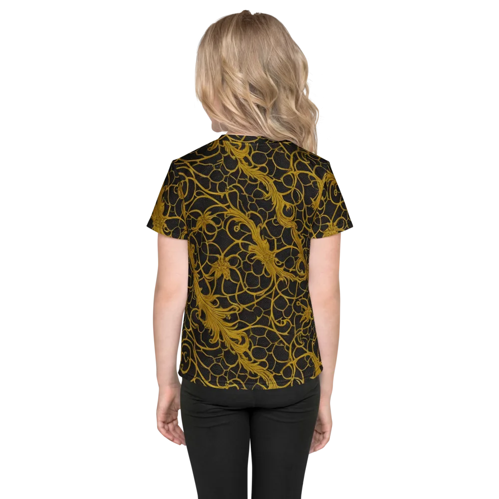 Gilded Acanthus on Kids Crew Neck T-Shirt — Back