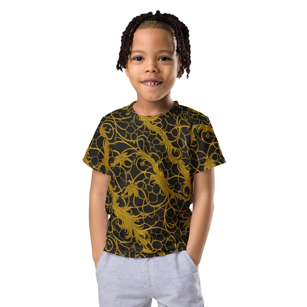 Gilded Acanthus on Kids Crew Neck T-Shirt — Front