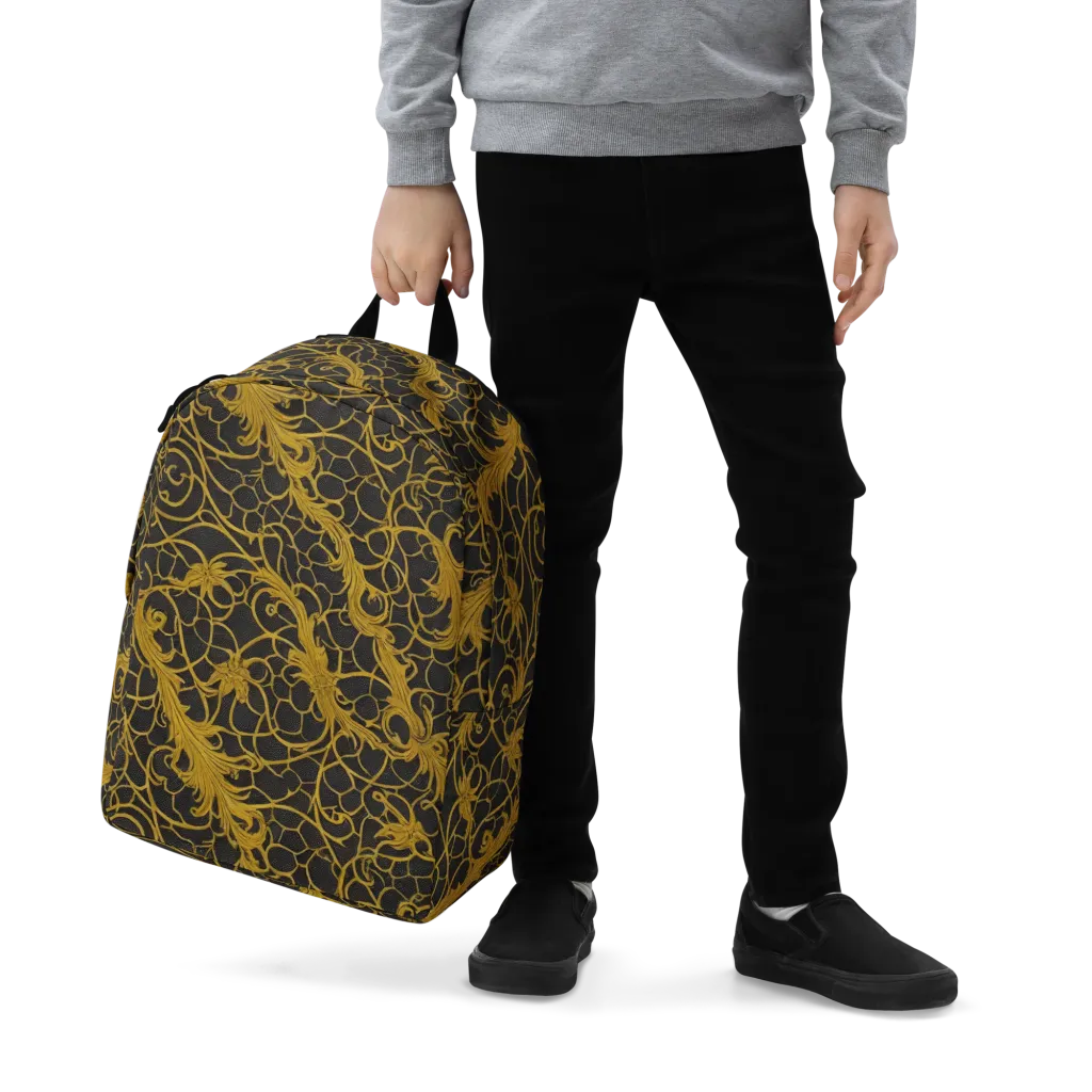 Gilded Acanthus on Minimalist Backpack — Zoomed-in