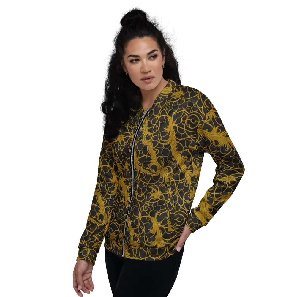 Gilded Acanthus on Bomber Jacket — Left