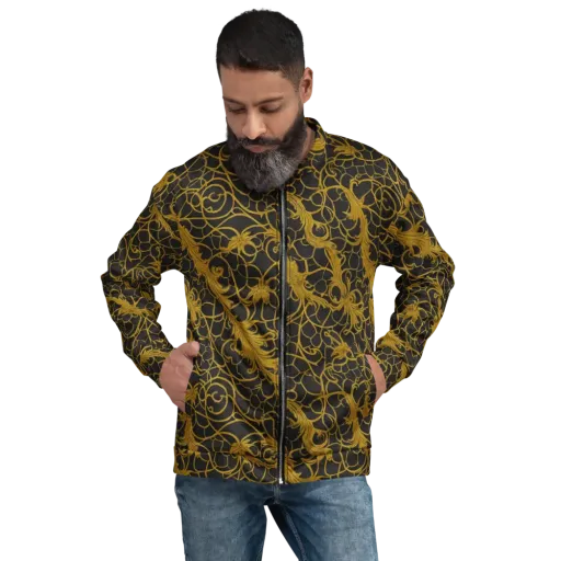 Gilded Acanthus on a Bomber Jacket