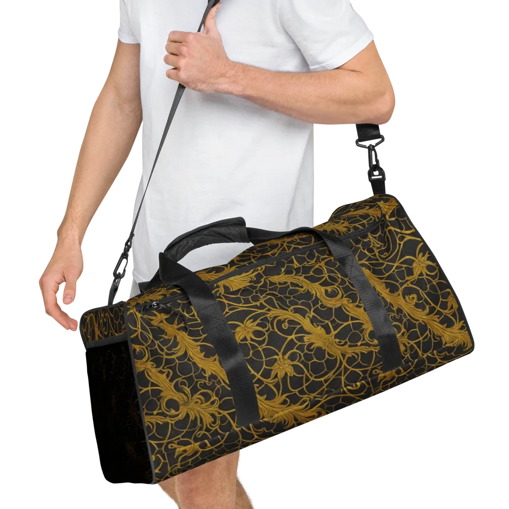 Gilded Acanthus on Duffle Bag — Right Front