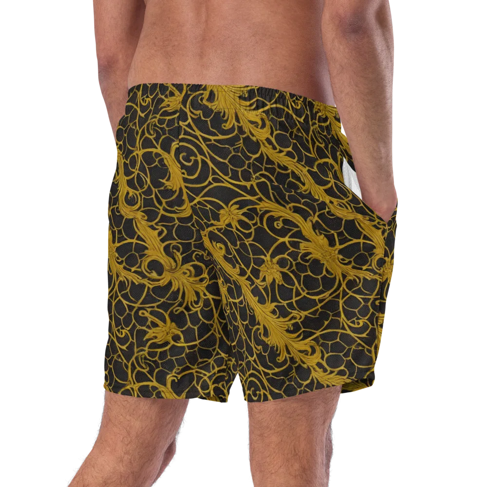 Gilded Acanthus on Swim Trunks — Right Back