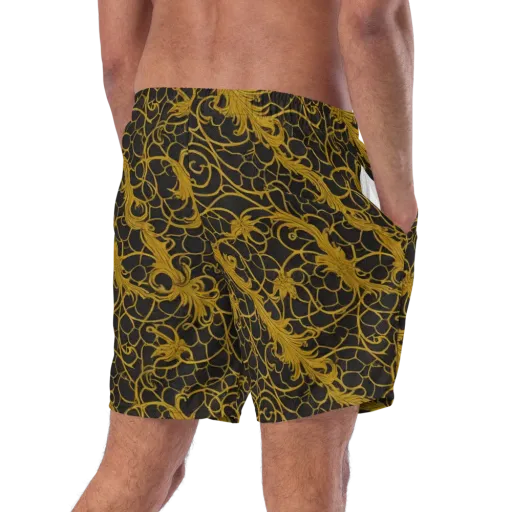 Gilded Acanthus on a Swim Trunks