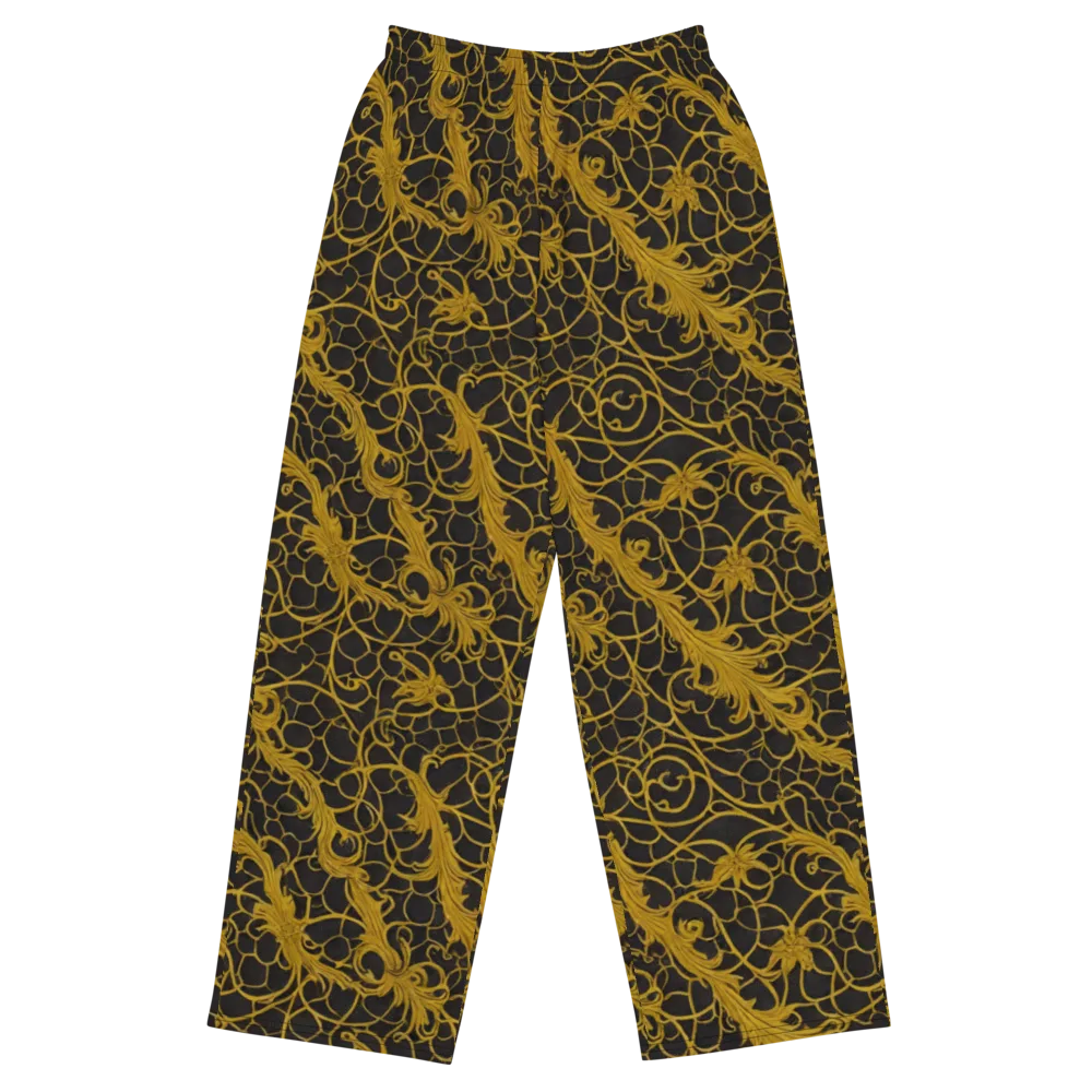Gilded Acanthus on Wide-Leg Pants — Front