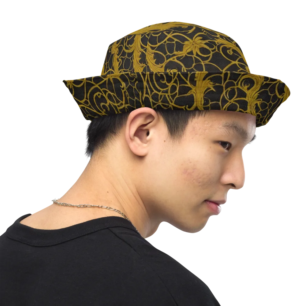 Gilded Acanthus on Reversible Bucket Hat — Right Outside