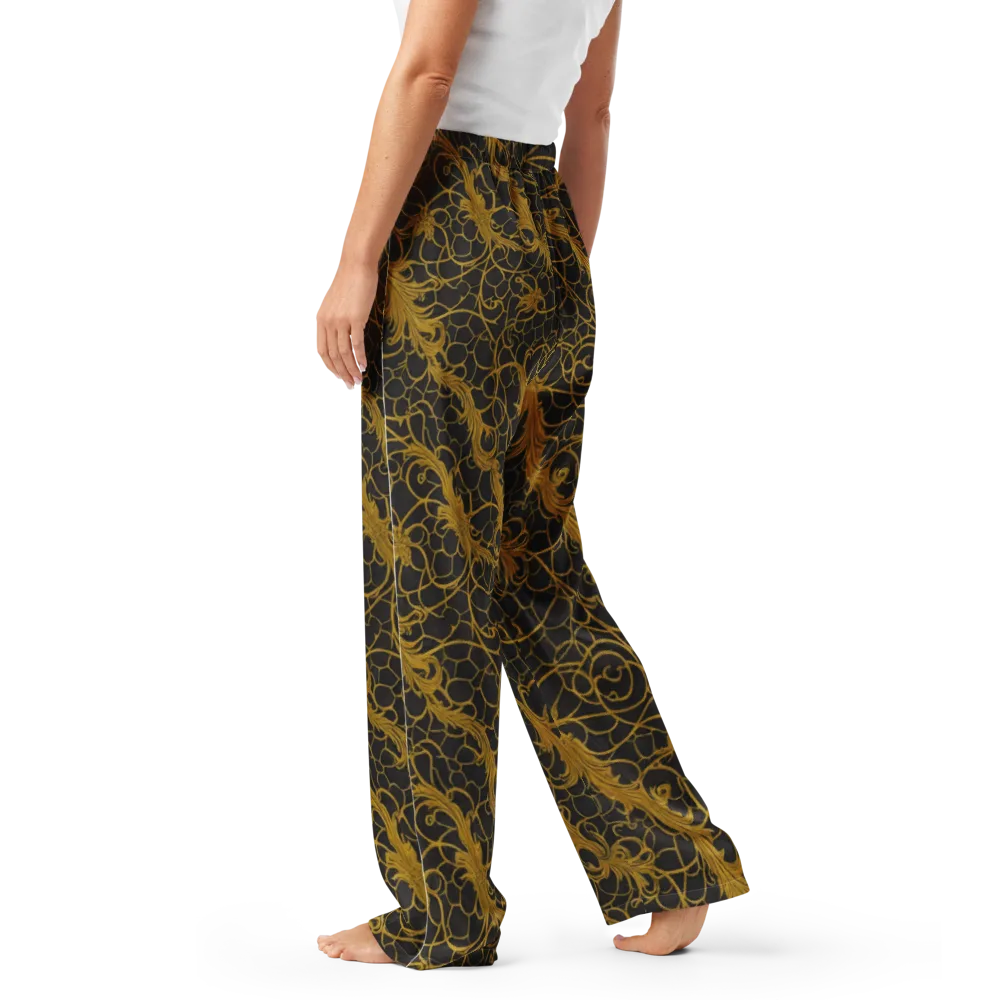 Gilded Acanthus on Women's Pajama Pants — Left