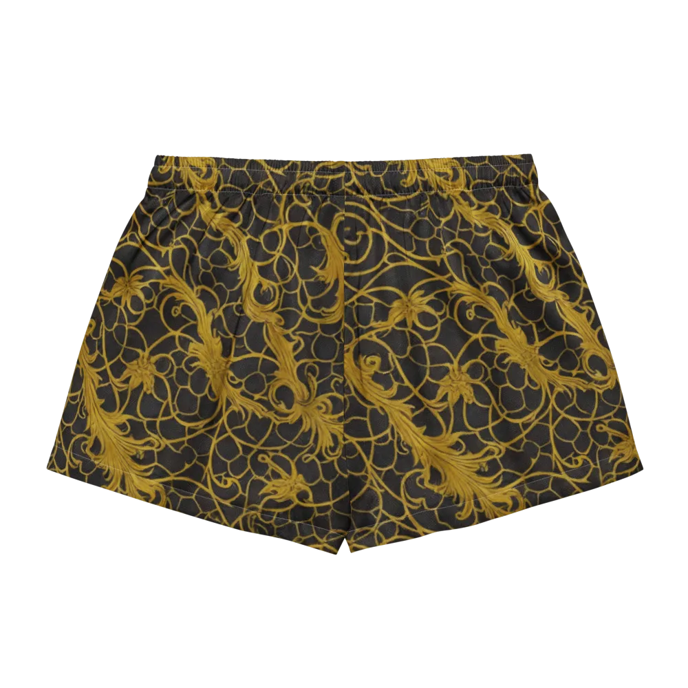 Gilded Acanthus on Women's Pajama Shorts — Back