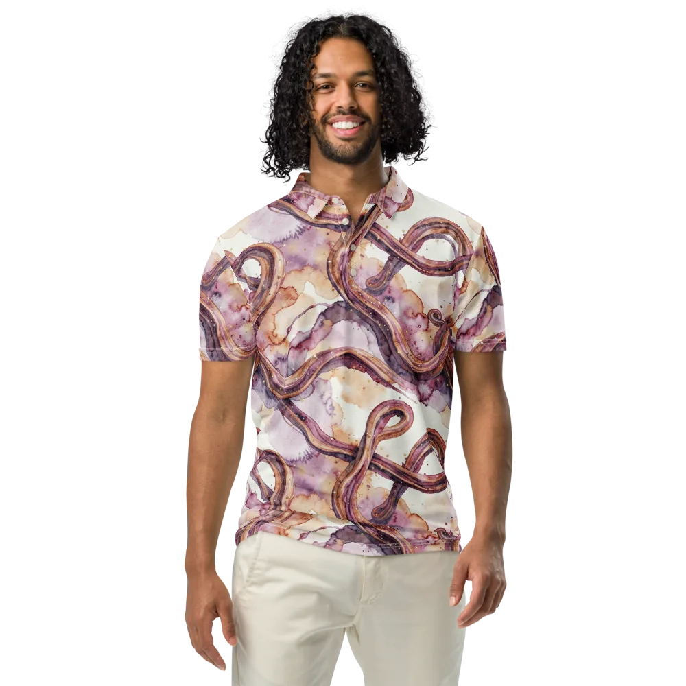 Stardust Swerve on Men's Slim Fit Polo Shirt — Front