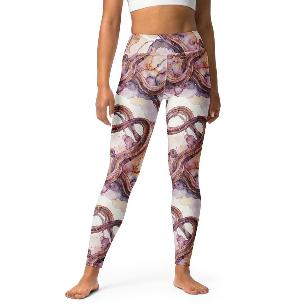 Stardust Swerve on Yoga Leggings — Front