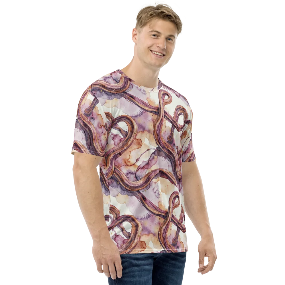 Stardust Swerve on Men's Crew Neck T-Shirt — Right