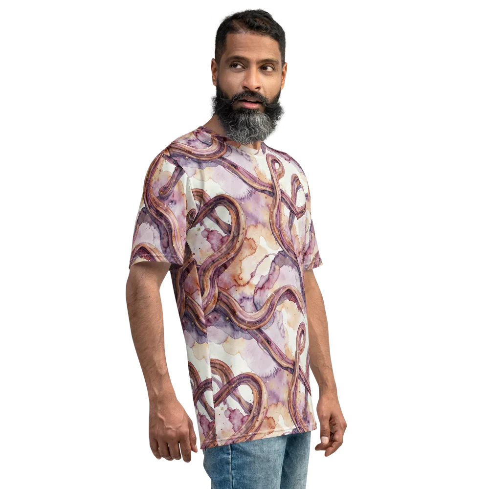 Stardust Swerve on Men's Crew Neck T-Shirt — Right