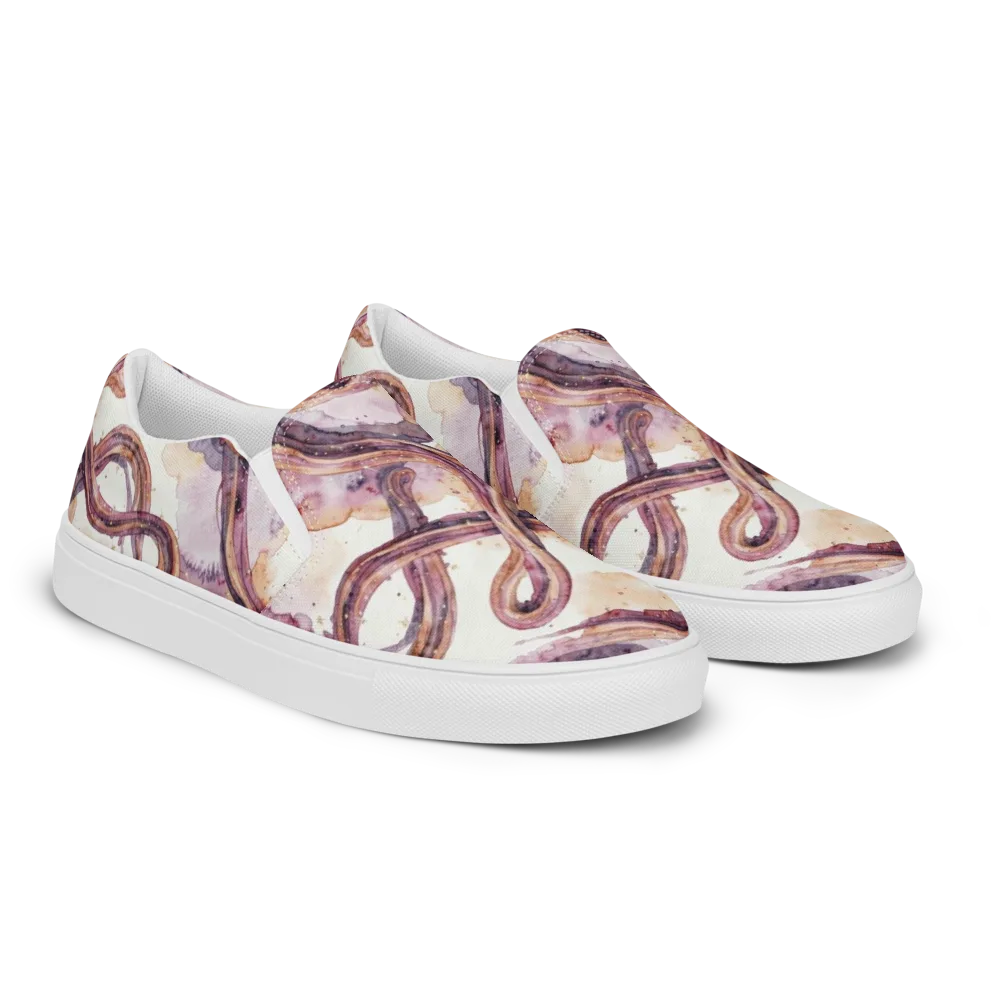 Stardust Swerve on Men's Slip-On Canvas Shoes — Right Front