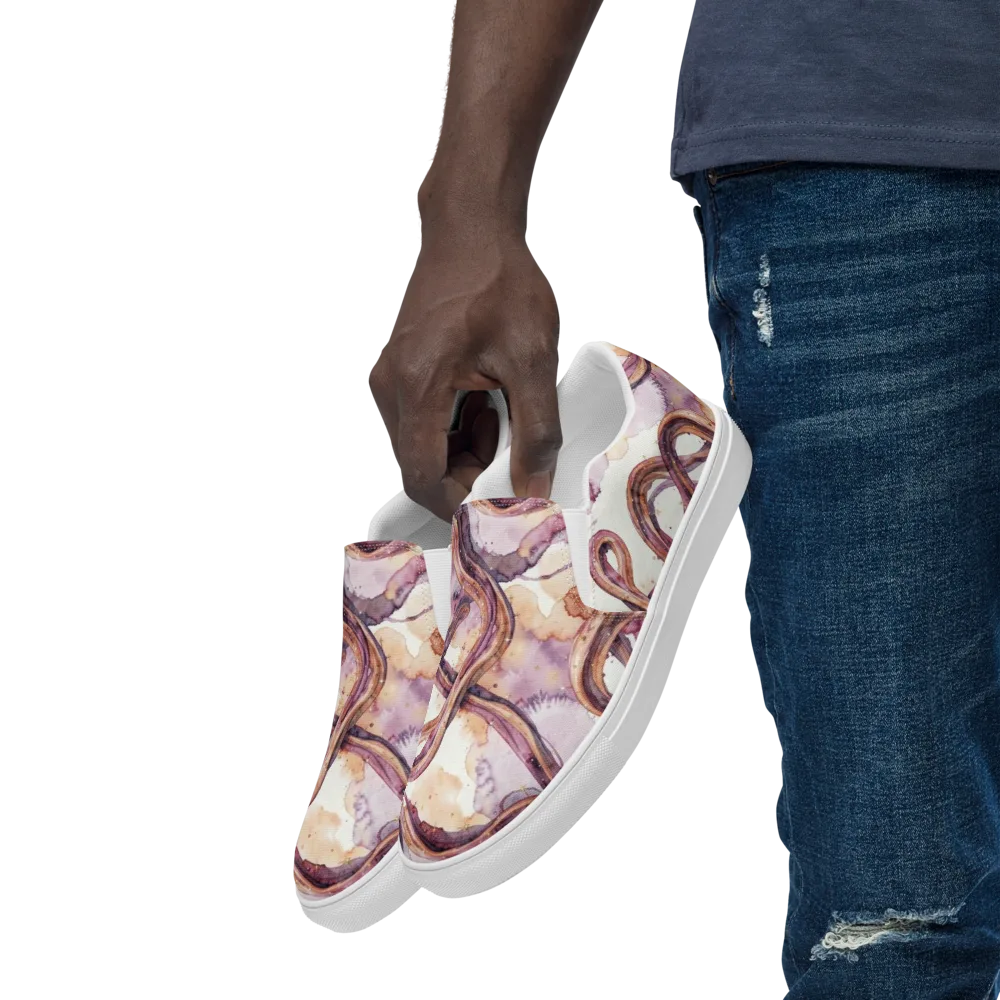 Stardust Swerve on Men's Slip-On Canvas Shoes — Left Front