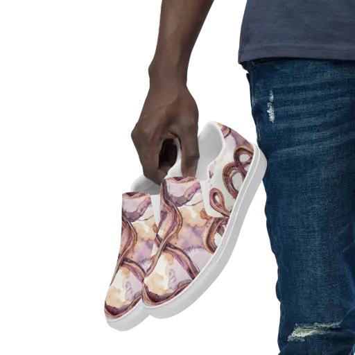 Stardust Swerve on a Men's Slip-On Canvas Shoes