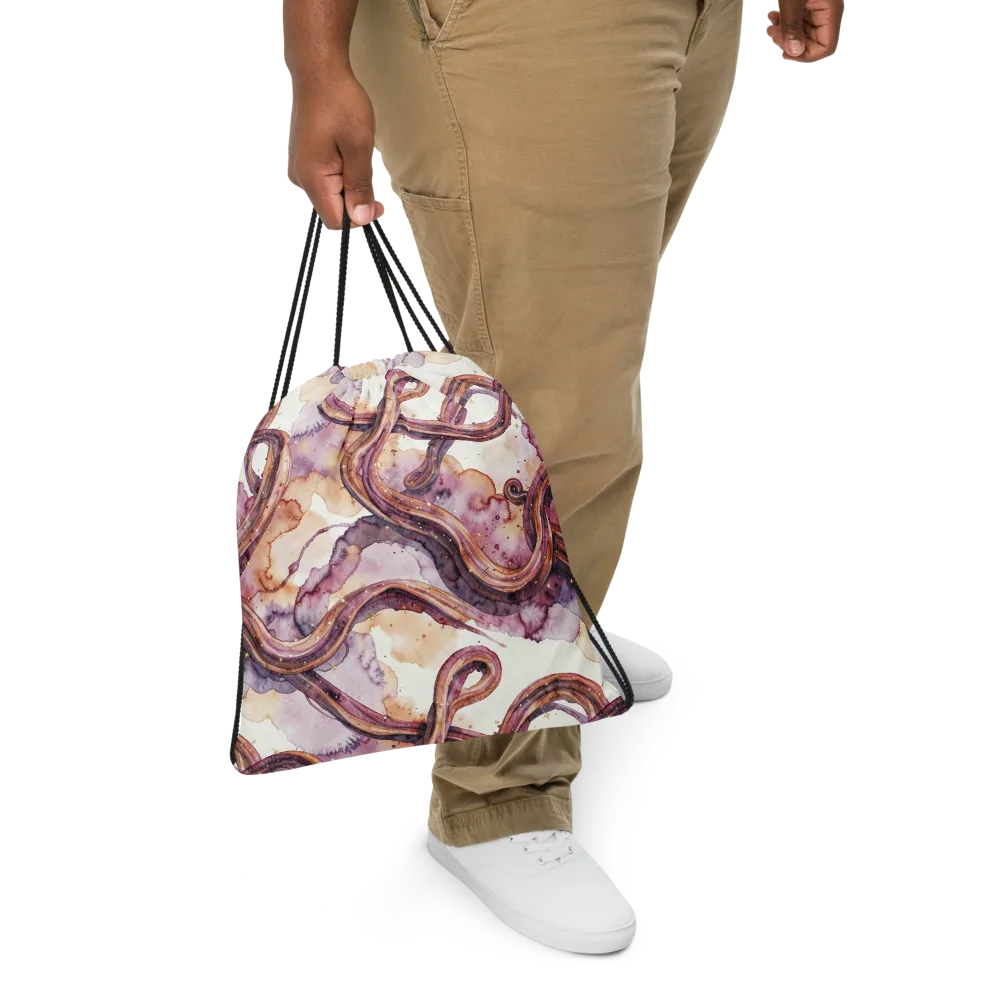 Stardust Swerve on Drawstring Bag — Front