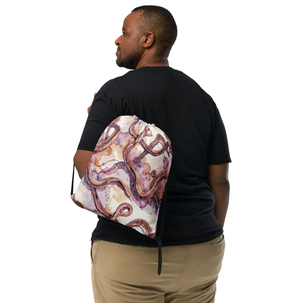 Stardust Swerve on Drawstring Bag — Front