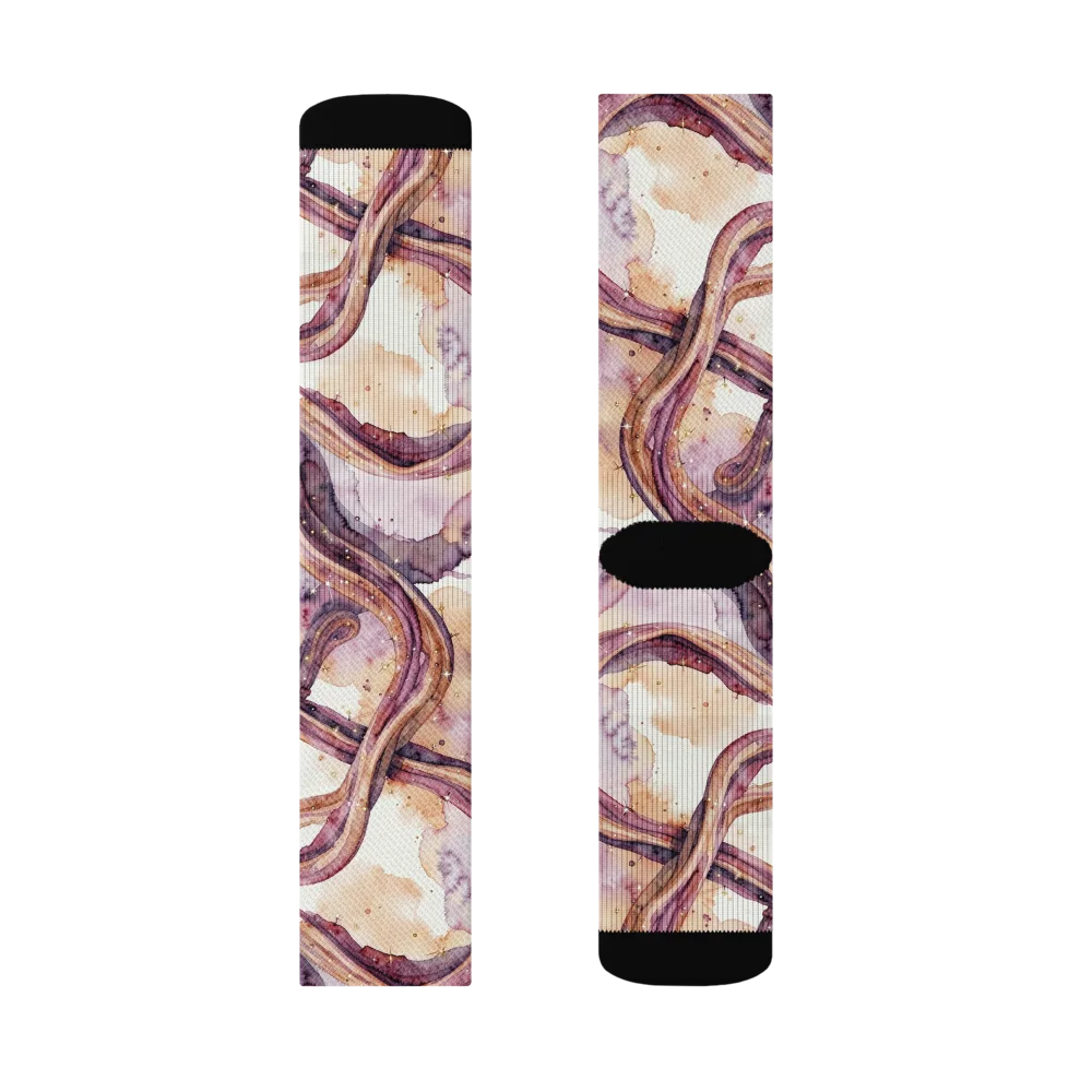 Stardust Swerve on Socks — Right Sock