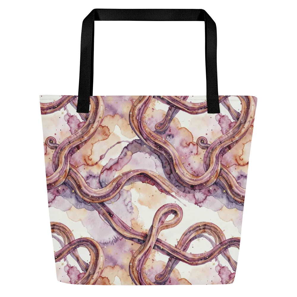 Stardust Swerve on Large Tote Bag W/ Pocket — Front