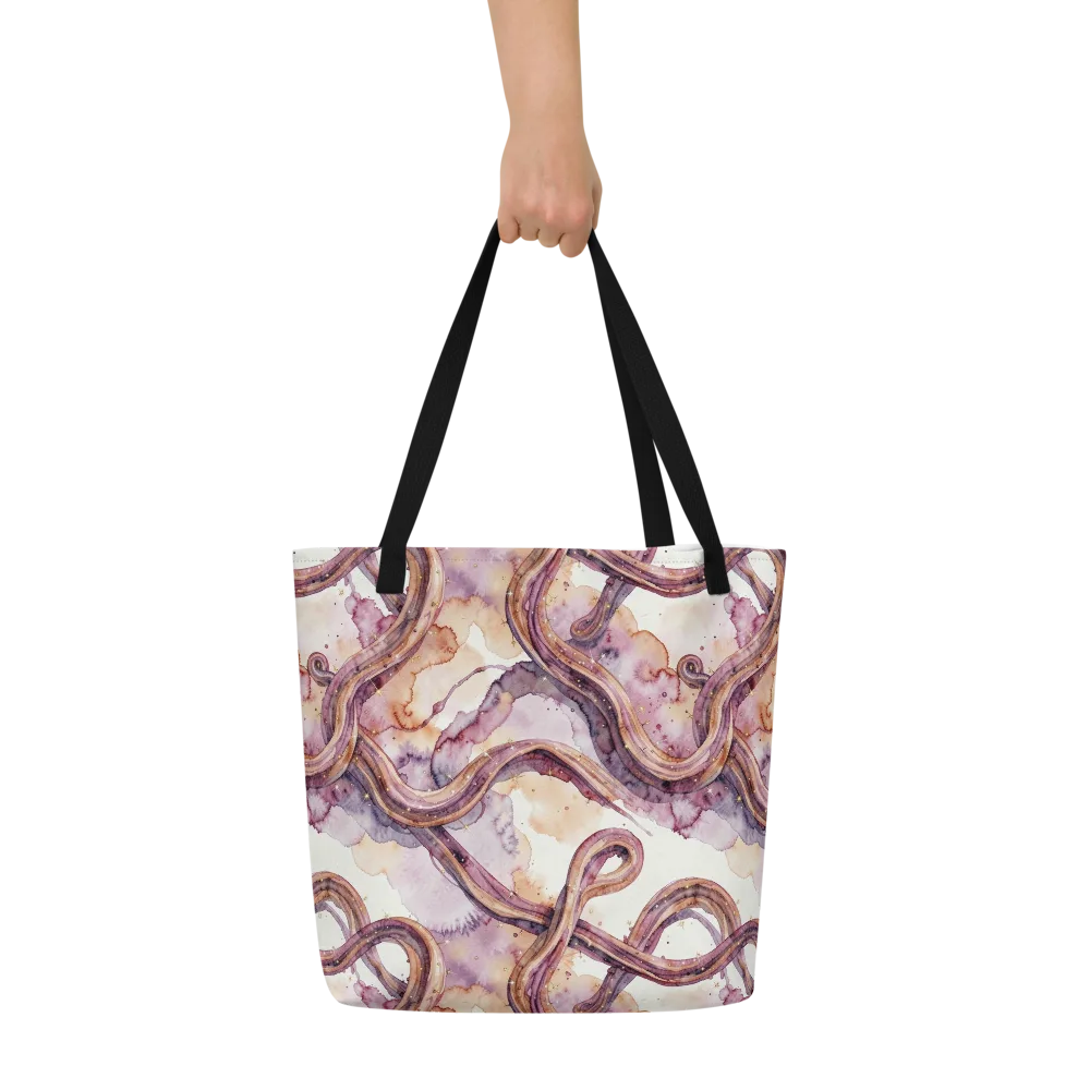 Stardust Swerve on Large Tote Bag W/ Pocket — Front