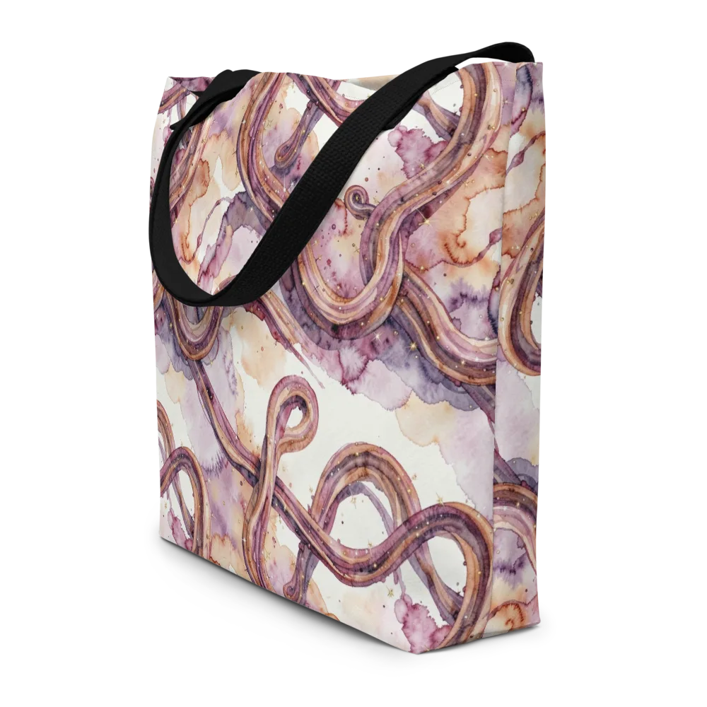 Stardust Swerve on Large Tote Bag W/ Pocket — Front