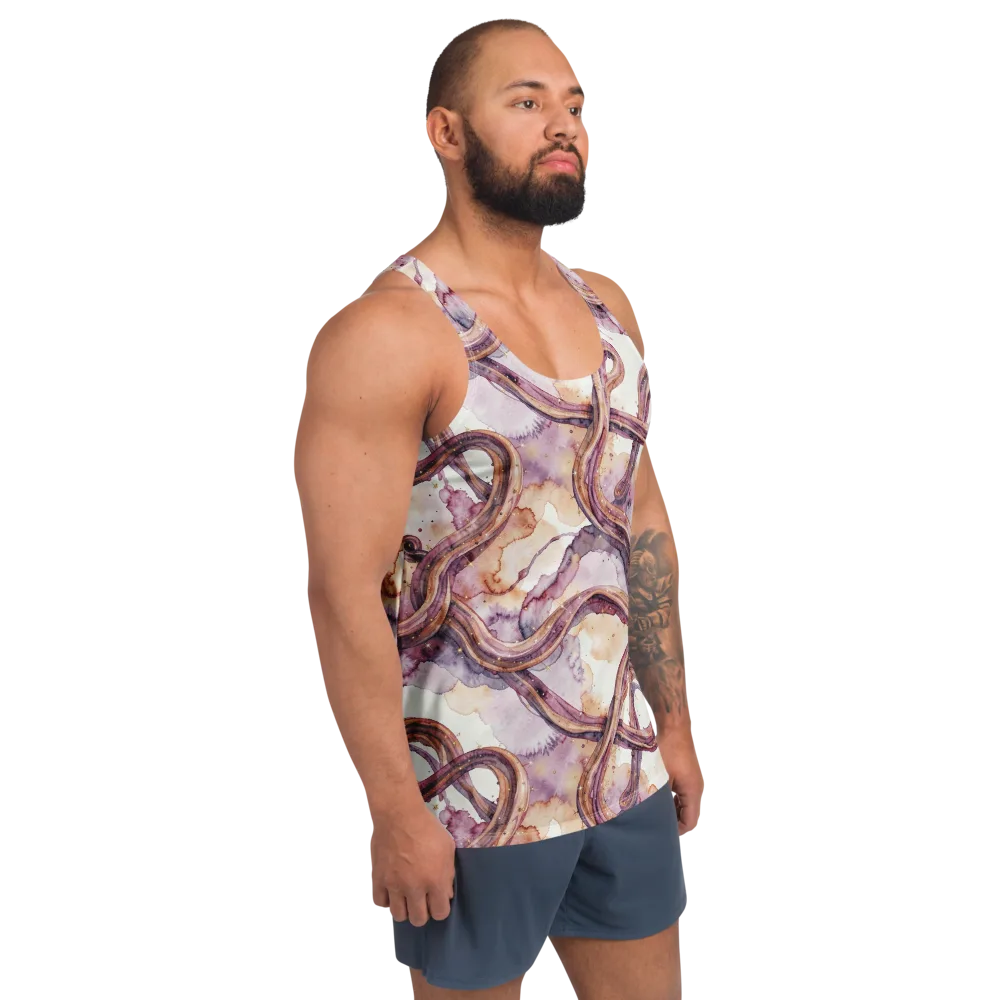 Stardust Swerve on Men's Tank Top — Right Front