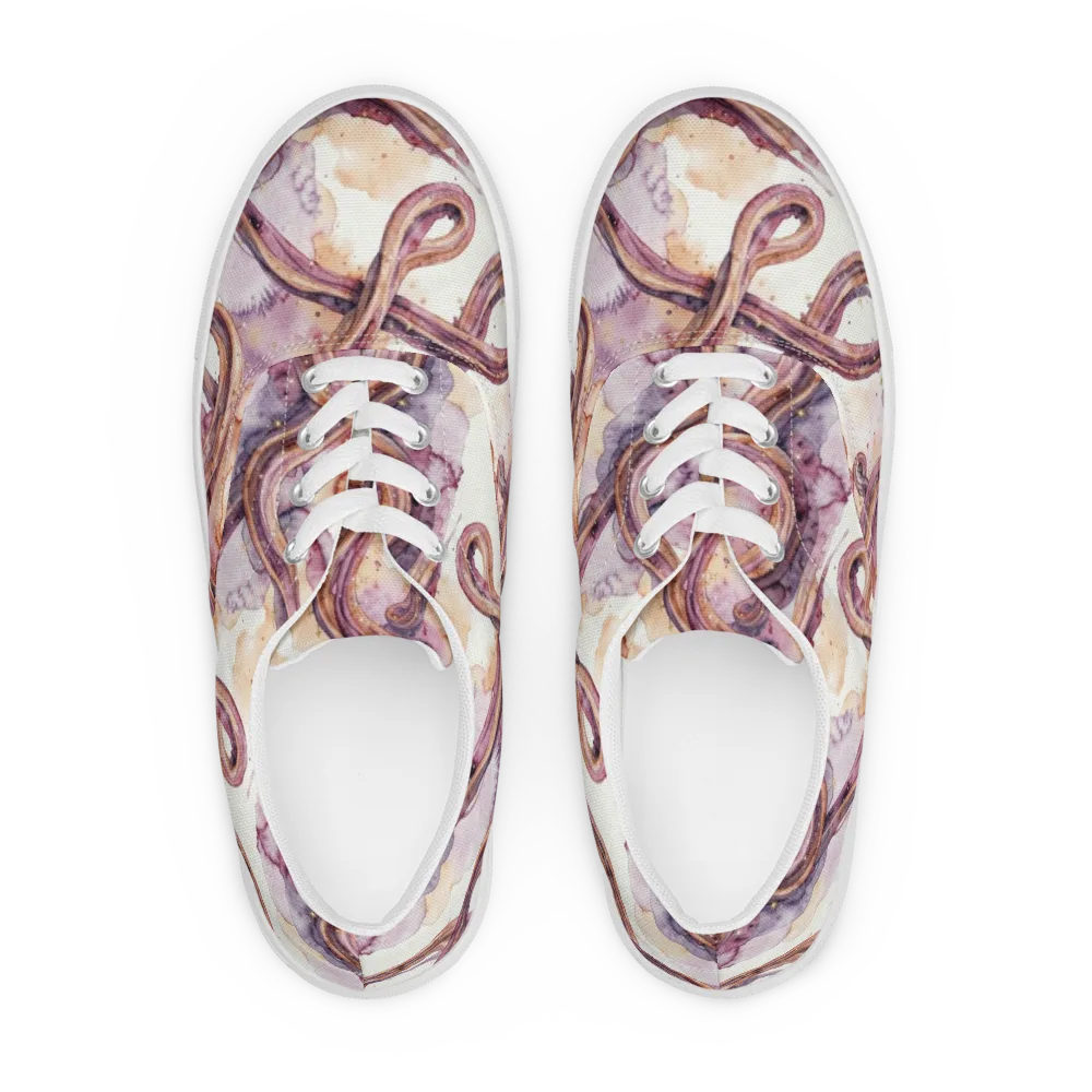 Stardust Swerve on Men's Lace-Up Canvas Shoes — Front