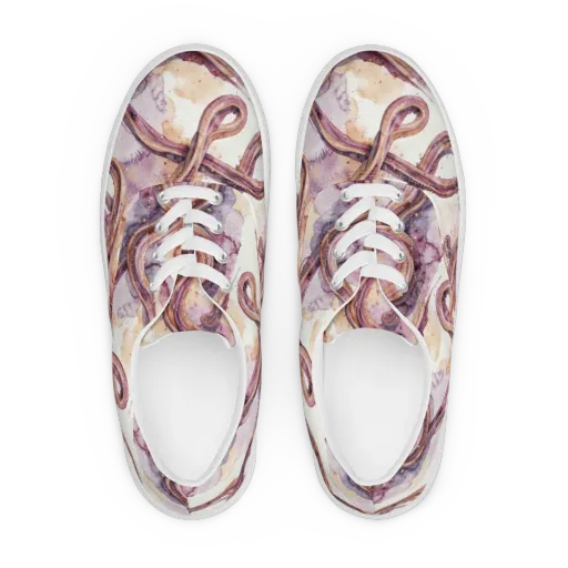 Stardust Swerve on a Men's Lace-Up Canvas Shoes